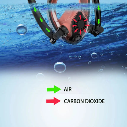 Silicone Snorkeling Mask for Adults, Double Tube Diving Mask, Full Dry Diving Goggles, Self Contained Underwater Breathing Mask