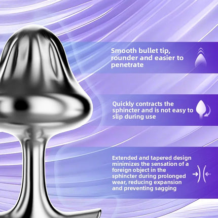 New Mushroom Anal Plug 33/48/58mm Metal Butt Plug Sphincter Training Anal Dilator Prostate Massager Sex Toys