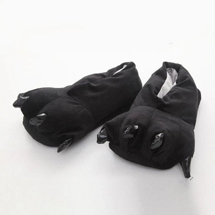 2024 Winter Warm Soft Indoor Floor Slippers Women Men Shoes Paw Funny Animal Christmas Monster Dinosaur Claw Plush Home