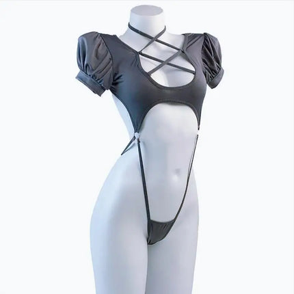 Backless Sexy Straps Bandage Underwear Set One-piece Bikini Costume Women Pajamas Lingerie Uniform Cosplay