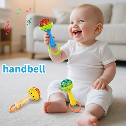Baby Vibrating Bell Toy with Ringing Sound - Fine Motor Skills Grip Trainer, , Safe for Babies 0-3 Years Old, Baby Grip Training