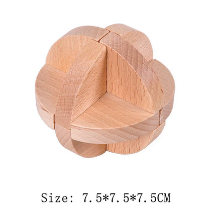 Wooden Luban Lock Unlock Interlocking Puzzle Rompecabezas IQ Test Brain Teaser Game For Adults And Kids Educational Toys