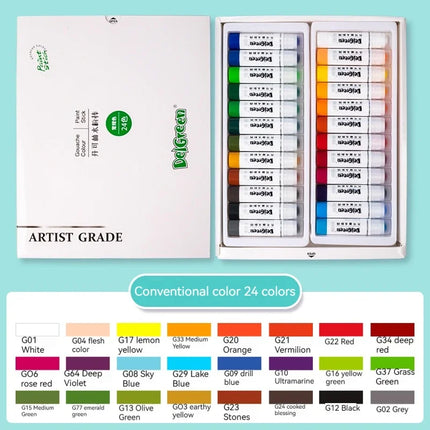 6/24 Colors Soft Solid Gouache Paint Sticks Washable Pastel Crayons Macaron for Artist Graffiti Drawing Art School Supplies