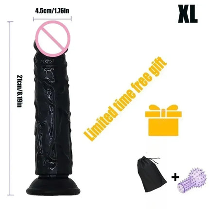 Anal Butt Plug Jelly Big Dick Soft Dildo Masturbator Realistic Soft Jelly Suction Cup Penis Adult Sex Toy for Women and Men 18+
