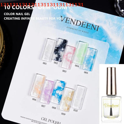DIY Nail Art Blossom Gel Semi Permanent Soak Off Marble Gel Polish Varnish Quickly Blooming Nail Polish Bubble Ocean Wave Gel