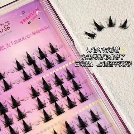 Mengjieshangpin Manga Lashes False Eyelashes Little Devil Comics Female Natural Slender Soft Thick Simulated Curly Eye Lashes