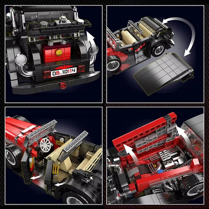 Creative Technical T50 Vintage Car Set Building Block The MOC Fantom Vintage Car Model Assembly Brick Toys For Kids Gifts