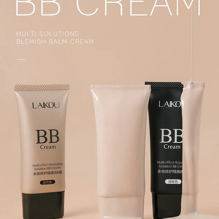 LAIKOU BB Cream Concealer Foundation Make Up Natural Dark Makeup Cosmetics Light Moisturizing Multi Sulution Blemish Balm Cream