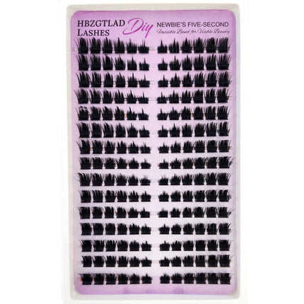 HBZGTLAD 15 Row Fairy Eyelash Cluster Manga Eyelash Cluster Transparent Spike Anime Eyelash Extension Makeup Tool Personal Manga