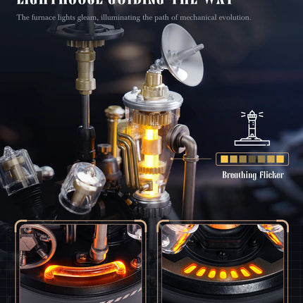 ROKR Da Vinci Helicopter CGL01 – A mechanical 3D puzzle with wireless audio-visual interaction, an adult steampunk desktop model