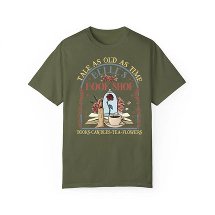 Vintage Retro Belle's Book shop Shirt Tale as old as time Beauty and The Beast Magic Tee Casual Y2K Top Daily Trendy Streetwear