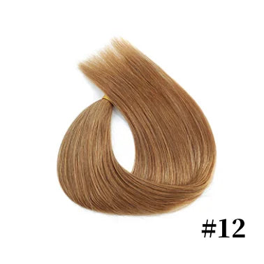 Straight Nano Ring Hair Extensions 100% Human Hair Weft Individual Strands For Natural Hair Extensions Look
