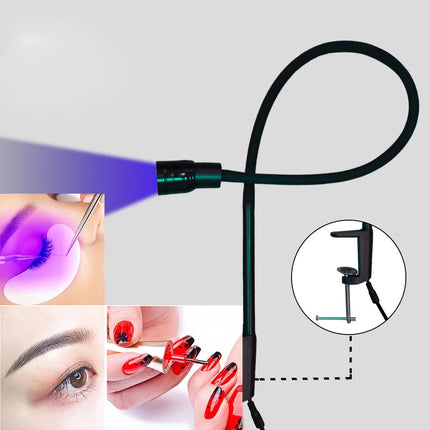 10W desktop adjustable purple light eyelash beauty lamp, false eyelash extension UV glue curing lamp, LED phototherapy lamp