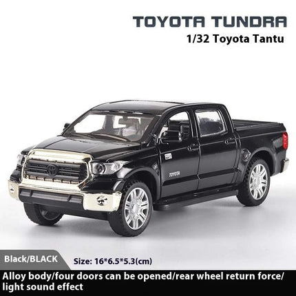 1:32 Toyota Tundra Pickup Truck Off Road Alloy Diecast Model Hight Simulation Sond & Light Toy Gift For Friends Desktop Ornament