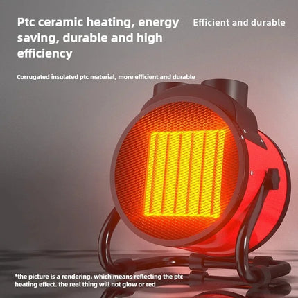 Portable Electric Space Heater 2000W with Adjustable Thermostat 2 Heat Settings And Fan Mode Overheat & Tip-Over Protection