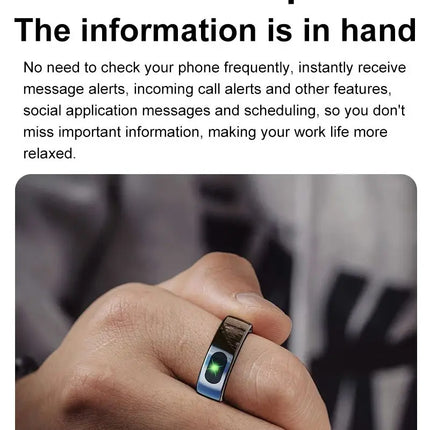 R08 Smart Ring For Men Women Touch Control Function Health Monitor IP68 5ATM Waterproof Skin Temperature Measure Smart Ring New
