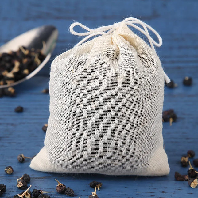 20pcs/Lot Tea Bags Disposable Tea Filter Bags Cotton Gauze Tea Bag with String Heal Seal for Coffee Herb Loose Tea Infuser