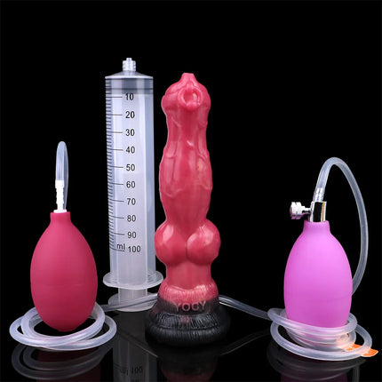 LEZEE Inflatable Dildo Soft Silicone Dog Dildos Squirting Penis Soft Buttplug Penetration Anal Plug Sex Toys For Women