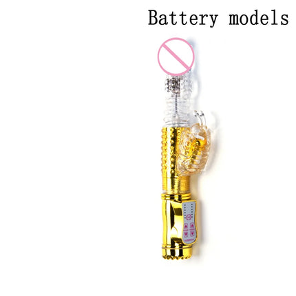 Telescopic Dildo Rabbit Vibrator Sex Toys For Women G Spot Vagina Massager Clitoris Stimulator Female Masturbator Adult Supplies