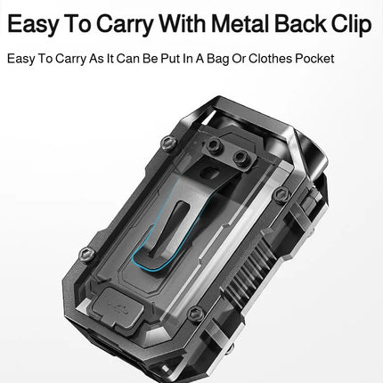 Super Bright LED Flashlight USB Rechargeable Pocket Torch with Clip & Magnetic Base Mini Keychain EDC Light for Outdoor Camping