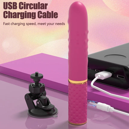 Mini Size Thrusting Dildo Vibrator Suction Cup G Spot Massager 10 Modes Clitoral Stimulator Adult Sex Toy for Women Beginner
