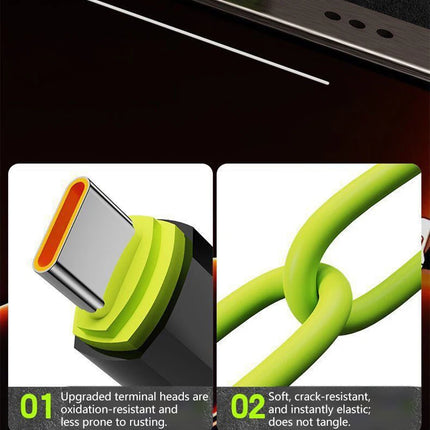 PD240W Cable Super Fast Charging Type C TO Type C Silicone Cable For Samsung iPhone8-17 Pro Xiaomi 17 Quick Quick Charging Cable