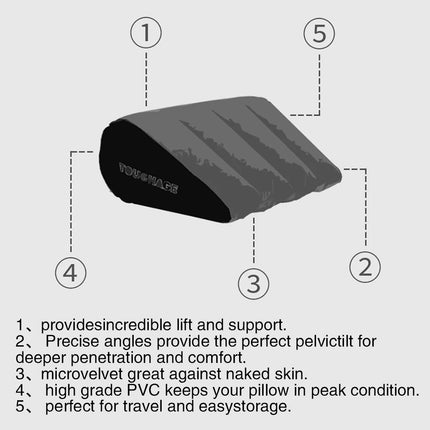 Inflatable Travel Pillow Multifunctional Body Pillow Lumbar Yoga Pillow Travel Positions Support Air Cushion Triangular Pillow