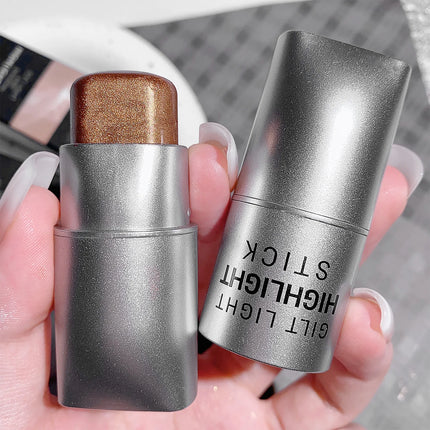 Clear highlighter stick, pearlescent fine shimmer, facial watery skin, natural contouring, brightening light and shadow highligh