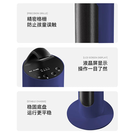 Smart Voice Controlled Vertical Space Heater, Portable Fast Heating Electric Heater Safe Standing Winter Heater for Home Indoor