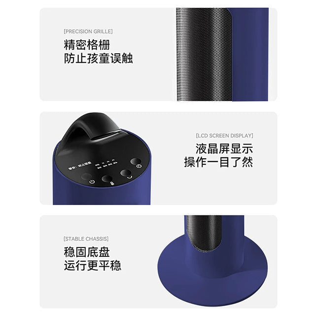 Smart Voice Controlled Vertical Space Heater, Portable Fast Heating Electric Heater Safe Standing Winter Heater for Home Indoor
