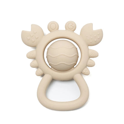 Baby Silicone Teether Rattle Toys BPA Free Palm Design Chewing Toy for Infants Newborn Gifts Easy to Grip Babies Teething Toys