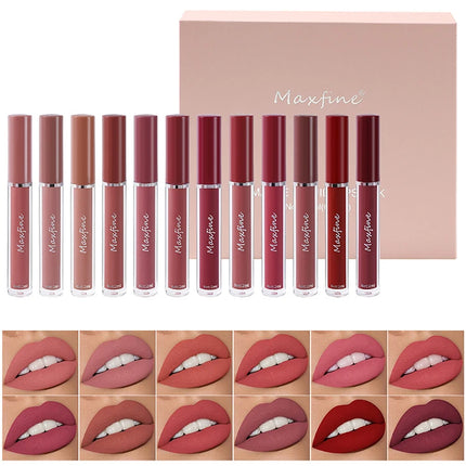 6 Color Matte Lip Gloss Set Moisturizes Long Lasts Water Proofs Sweat Proofs Non Transfer Liquid Lipstick 1pcs