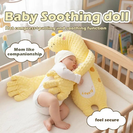 Baby Hugging Soothing Palm Plush Toy Innovative Patting Sleep Solution Anti-Jump Design for Secure Cuddle Sleep Soft Skin-Safe