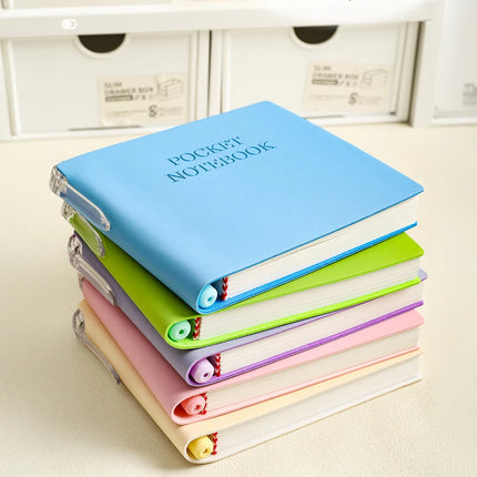 4 Pack Pocket Notebooks with Pens Memo PU Leather Cover Mini Portable Memo Pad Note Pads Journals for On-the-Go Notes
