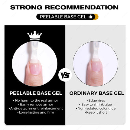 JTING 1pc 15ml New Arrive Peelable Base Coat Gel Nail Polish High Quality Long Lasting Peel off Base Gel Polish