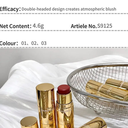 SHAQINUO Velvet Matte Smooth Blush Stick Long-lasting Brown Tone for Autumn & Winter Natural Makeup Effect And Easy To Apply