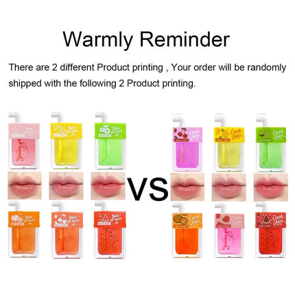 4-color rich fruit lip gloss lipstick lipbalm moisturizes and nourishes the lips, making them naturally shiny  Christmas gift