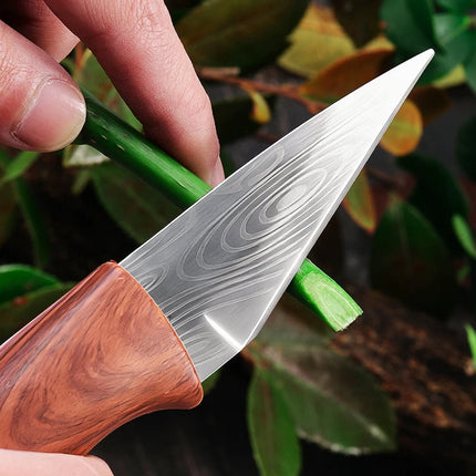 Grafting Knife Grafting Garden Tools Grafting Pruning Knife Professional Garden Fruit Tree Grafting Cutter Wooden Handle Knife
