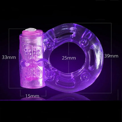 Cock Ring Vibrating for Men Ejaculation Delay Male Erectile Penis Ring G-Spot Clitoris Anal Stimulator Adult Sex Toy for Couples