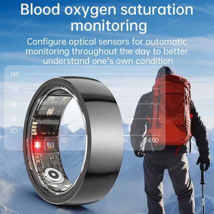 2026 New R02 Smart Ring with Charging Case for Men Women, Battery Life, 39 Days, Sleep Health Monitor, 5ATM Waterproof Smartring