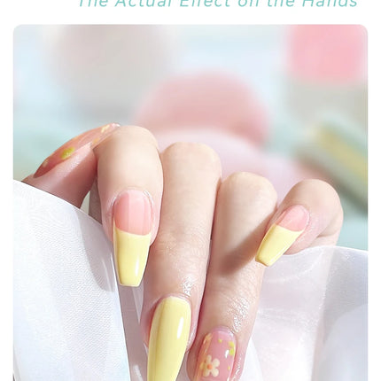 AS 1pc 15ml Bright Yellow Gel Nail Polish Starter Pure Soak Off No Wipe Nail Gel Polish Varnish Suitable For All Seasons