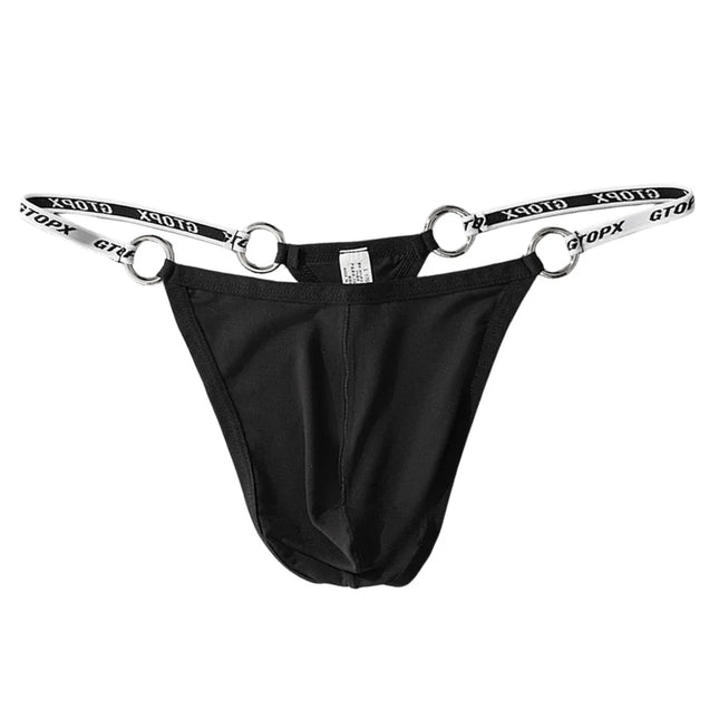 Men Sexy Briefs U-shaped Thongs G Strings Thongs Briefs Sheer Underwear Low Rise Pouch Breathable Underpants