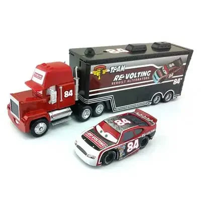Pixar Cars Lightning McQueen Mack Uncle Truck Black Storm Jackson Cruz Set Metal Diecast Model Toy Kids Christmas Gift