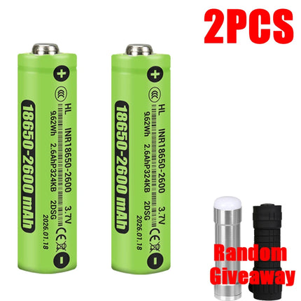 100% New Original 3.7V 18650 Rechargeable Battery 2400mAh 18650 Lithium Rechargeable Battery for Speakers Radios Headlights Toys