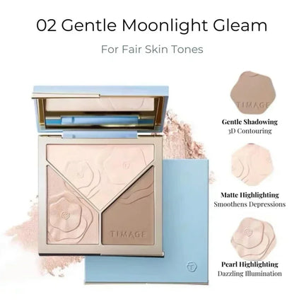 TIMAGE Master Matte Highlighter Contour Powder Palette High Gloss Palette Illuminator Makeup 3D Bronzer Cosmetic