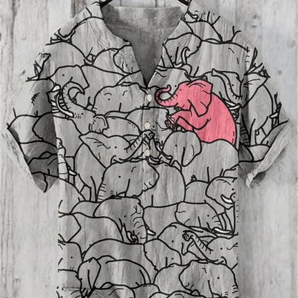 Men's polo shirt octopus print short-sleeved polo shirt summer fashion casual large size Hawaiian resort style printed top