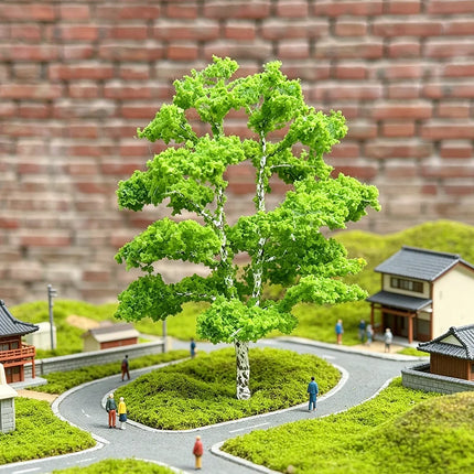 10cm Springtime Landscape Model Poplar Tree Miniature Wire Green Tree Building Park Train Railroad Platform Layout Diy Material