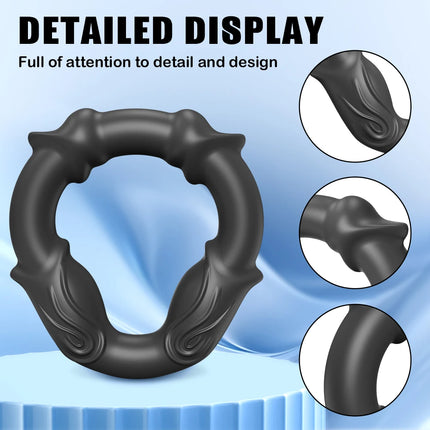 3pcs/Set Silicone Penis Ring Ejaculation Delay Cock Rings Dick Erection Cockring Male Lock Sperm Trainer Adult Sex Toys For Men