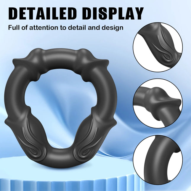 3pcs/Set Silicone Penis Ring Ejaculation Delay Cock Rings Dick Erection Cockring Male Lock Sperm Trainer Adult Sex Toys For Men