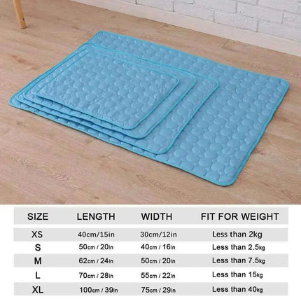 Summer Cooling Cat Mat Pad Mat for Dogs Cat Ice Silk Blanket Sofa Breathable Pet Dog Bed Summer Washable for Small Large Dog Cat